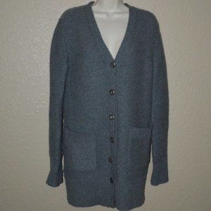 Sz S Calvin Rucker Gray Wool/Angora Soft Cardigan